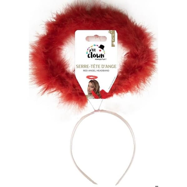 Engelhalov, accessoire för utklädnad, röd, vuxen