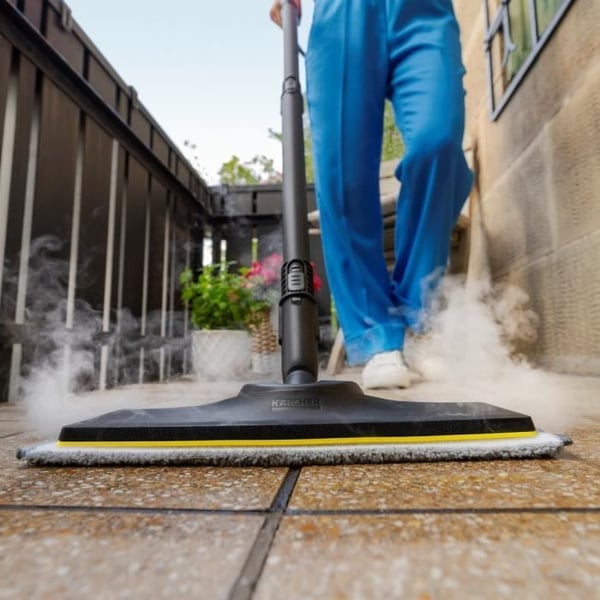 KARCHER - Sæt med 2 mikrofiber skrubbehåndklæder til EasyFix gulvmundstykke (1 skrubbende, 1 meget skrubbende)