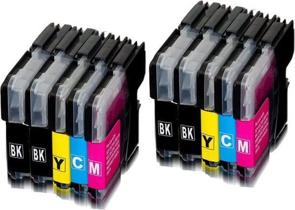 LC980XL 10-pack kompatibla bläckpatroner för Brother LC980XL LC985XL LC1100XL Kompatibel med Brother DCP-195C DCP-145C