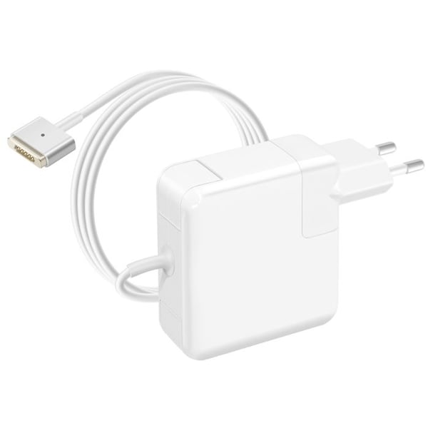 Laddare Sektion 60W - MAX EXCELL - MagSafe 2 - Kompatibel med MacBook Pro 13" - LED - Vit