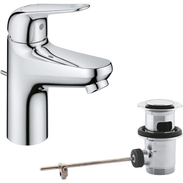 Blandingsbatteri - GROHE - Swift - Vandbesparelse - Nem installation - Forkromet