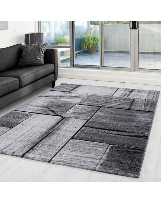 Tapi - Ayyildiz - PARMA 9260 - Svart - 80x300 cm - Modern - 10 mm höjd på knopen