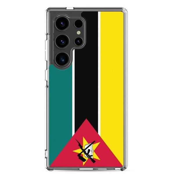 Mobilskal – Mozambiques flagga – Kompatibel med Samsung Galaxy S21 Ultra – Mjuk skal – Slitstark och stötresistent – Pixelforma