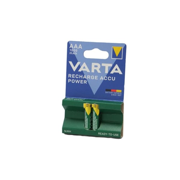 SOS Accessoire Set med 2 uppladdningsbara NIMH AAA LR03 - 1000MAH för Tillbehör och underhåll VARTA 5703301402