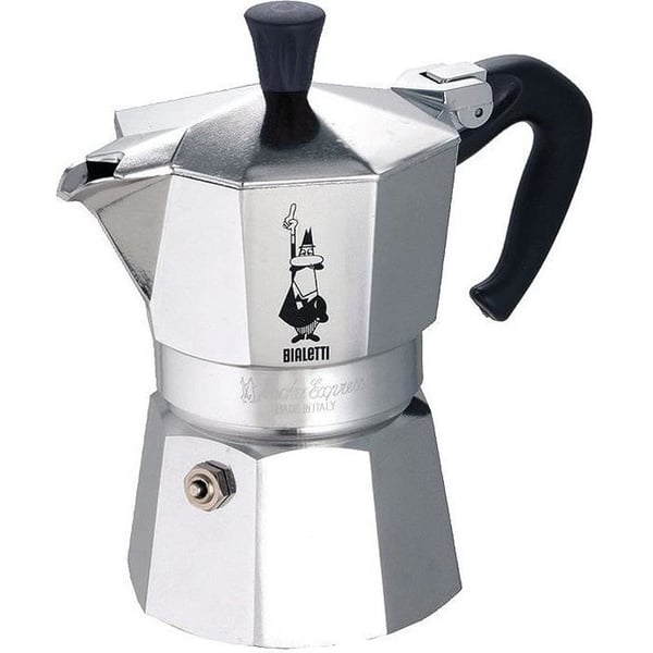 Italialainen BIALETTI-kahvinkeitin - Moka Express - Alumiini - 3 kuppia