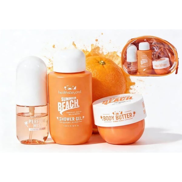 Coffret trio - SUMMERBEACH Sunset Beach - Doftmist 35ml - Kroppssmör 50ml - Duschgel 110ml