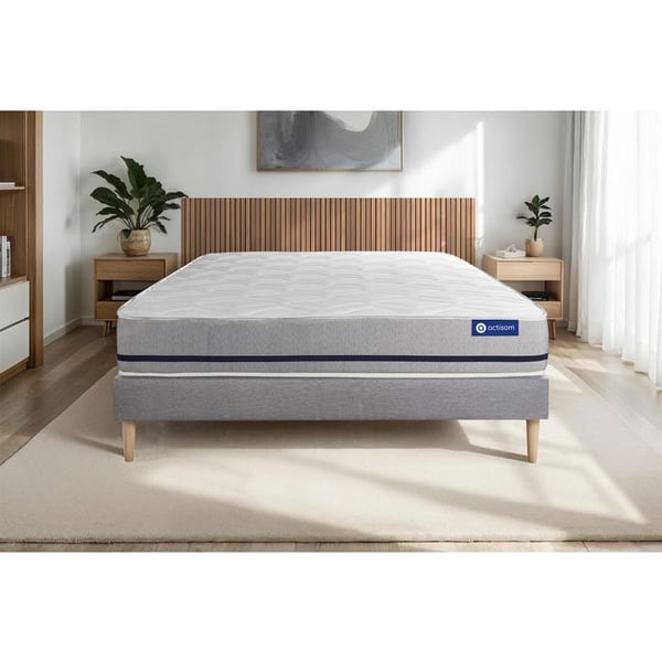Sängset Madrass Sängbotten 160x200 cm - Grå Sängbotten (i kit) - Actimemo Soft