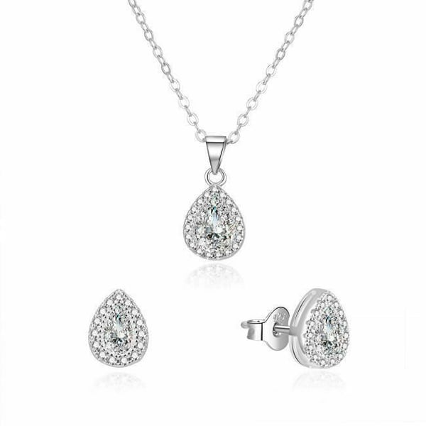 Smyckeset - Beneto - Zirkoner - Halsband och Örhängen - För Kvinna