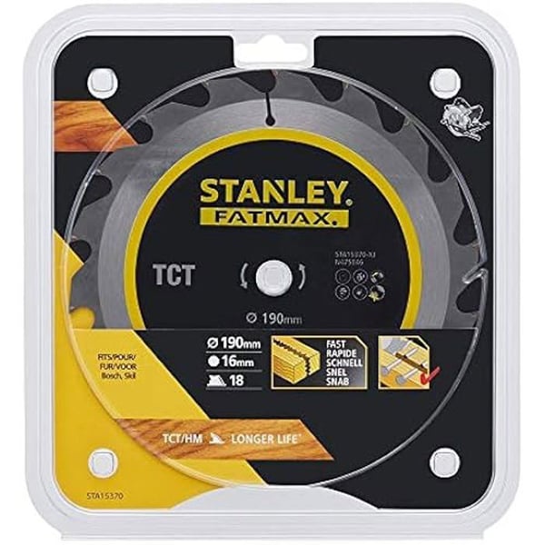 Skärverktyg - STANLEY - TCT-blad 19016x18 tänder - Stål - Multisport - Camping