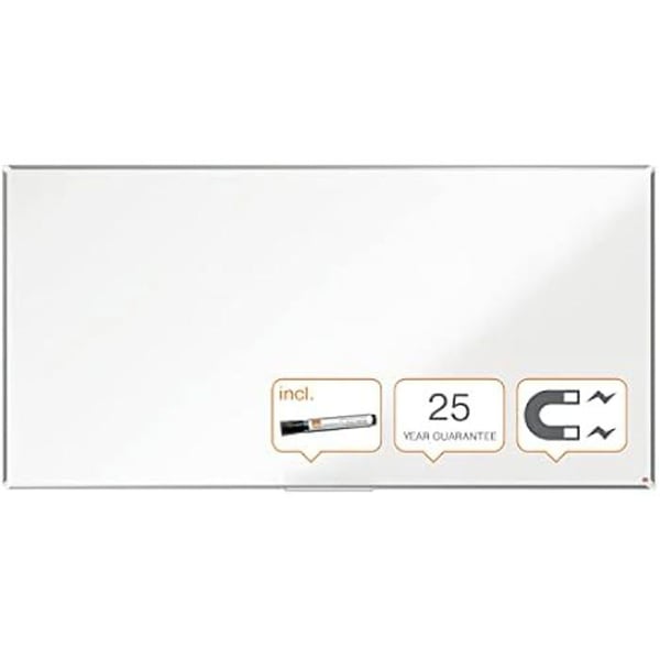 Emaljerad Magnetisk Tavla - NOBO - 2400 x 1200mm - Alumin ram - Väggmontering