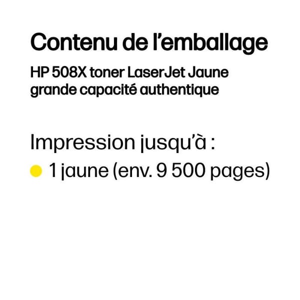 HP 508X tonerpatron - Gul - 9.500 sider