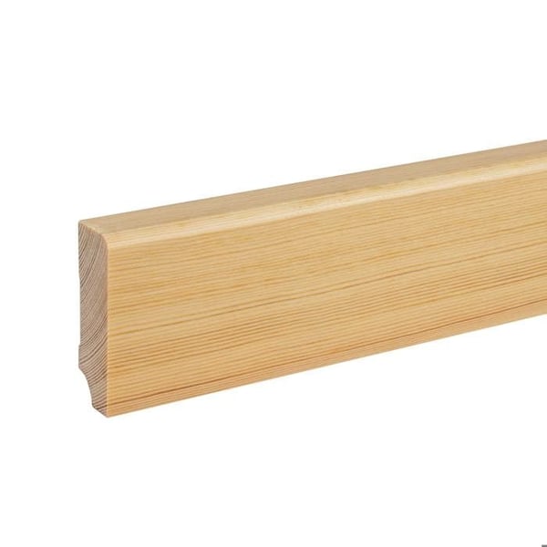 PROVISTON Massiv träsockel 19 x 60 x 2500 mm Furu att limma, skruva &amp; spik 12,5 meter | 5 stycken