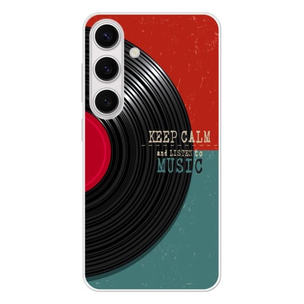 Coque i förstärkt silikon tryckt kompatibel med Samsung Galaxy S24 Håll lugn