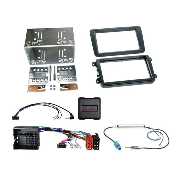 Kit 2-DIN kompatibel med Seat/Skoda/VW olika fordon SWC/antenn