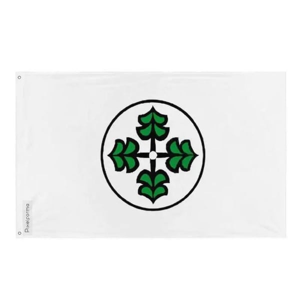 Flagga Port Alberni – 128 x 192 cm – Hållbar Polyester – 2 Metallöglor – Inomhus / Utomhus – Pixelforma