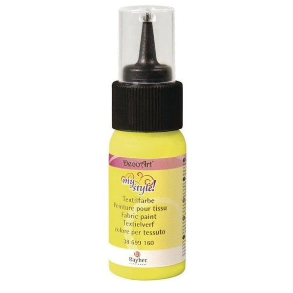 DecoArt - Textilfärg Gul neon 29 ml