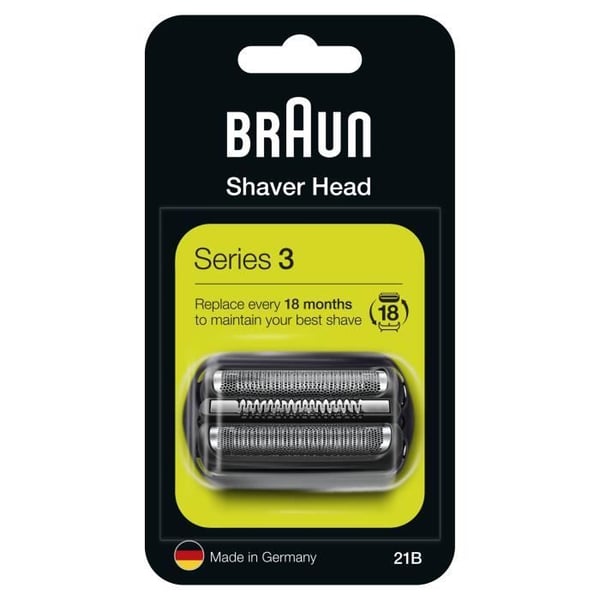 Varapää - BRAUN - 21B - Sähkölaitteelle Series 3 - Musta