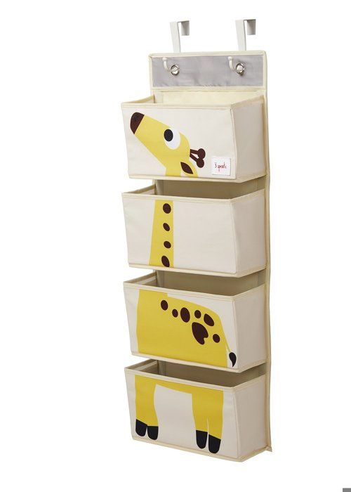 Giraffe väggförvaring - 3 SPROUTAR - Flerfärgad - Beige - Barn - Blandat - Väggförvaring - Nej