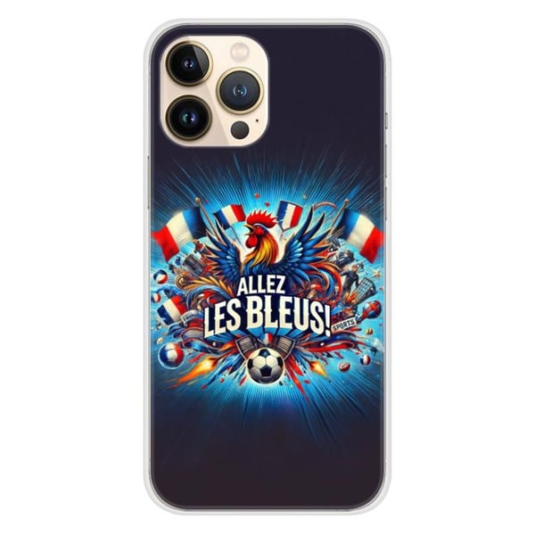 1001Coques - Silikonfodral kompatibelt med Apple iPhone 13 Pro Max - Motiv allez les bleus - Originaldesign tryckt i Frankrike