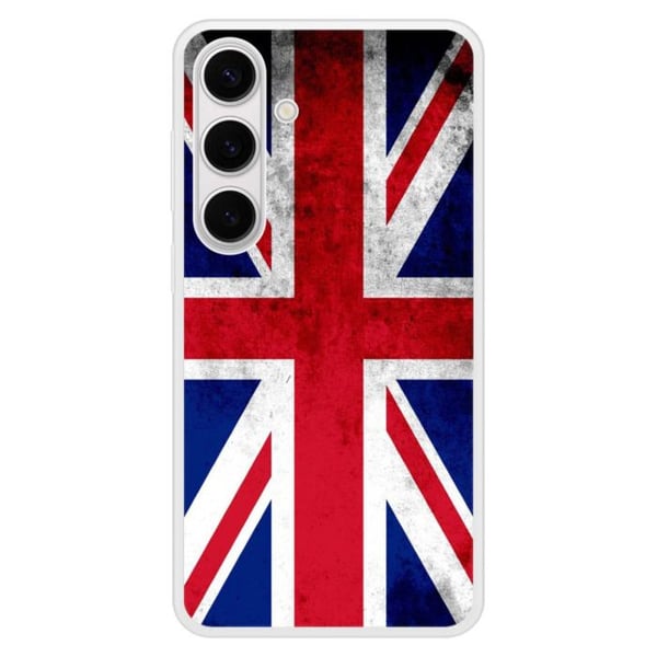 Siliconeförstärkt tryckt skal kompatibelt med Samsung Galaxy S24 Plus England flagga