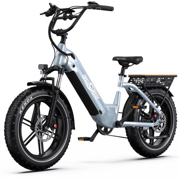 Elcykel ONESPORT OT08 - 500W, 48V 18AH, Räckvidd 90km, Däck 20x4.0 - Aluminiumram - Hydrauliska bromsar - Grå