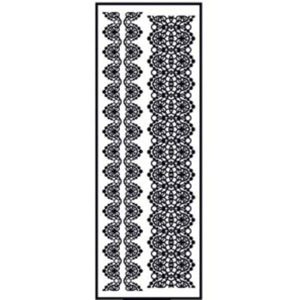 Ki-Sign - Värmeöverföringstyg sammet Band 2 svart 10x30cm
