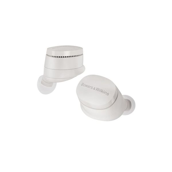 Trådlösa in-ear-hörlurar Bowers & Wilkins Pi6 Bluetooth med aktiv brusreducering i molngrå.