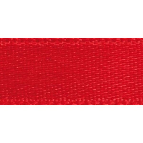 Satinband, 10 mm, rulle 10 m, vinröd