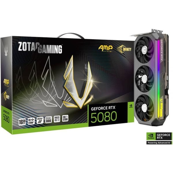 ZOTAC - Spelgrafikkort - GeForce RTX 5080 - Amp Extreme Infinity - 16 GB