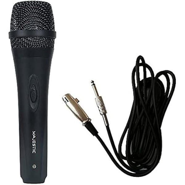 Yksisuuntainen langallinen dynaaminen mikrofoni - MAJESTIC - MIC 620 - 6,35 mm jack - 2,9 m kaapeli - Musta