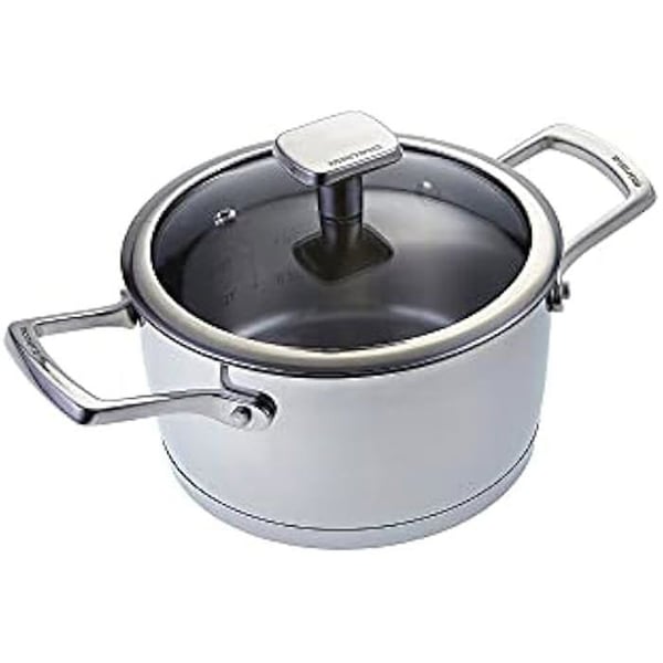 Induktiopata - MONETA - Accordo Inox - Harjattu Ruostumaton Teräs - 16 cm - Mitta-asteikot Induktiopata - MONETA - Accordo Inox - Harjattu Ruostumaton Teräs - 16 cm - Mitta-asteikot