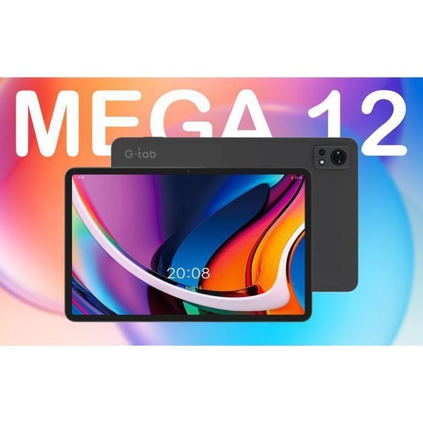 Tabletti - G-TAB - MEGA12 - 12 tuumaa - 8 Gt RAM - 256 Gt Tallennus - Android 15 - Harmaa