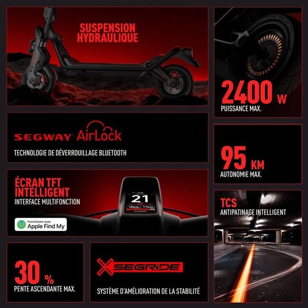 Trottinett elektrisk Segway SuperScooter GT3 E