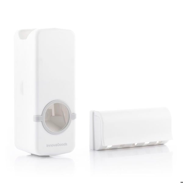 Väggmonterad tandkrämdispenser – InnovaGoods – Med tandborsthållare