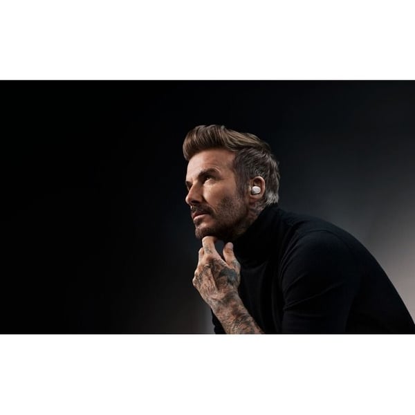 Trådlösa in-ear-hörlurar Bowers & Wilkins Pi6 Bluetooth med aktiv brusreducering i molngrå.