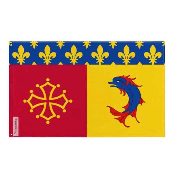 Höga-Alpernas Flagga – 60 x 90 cm – Slitstarkt Polyester – 2 Metallöglor – Inomhus / Utomhus – Pixelforma