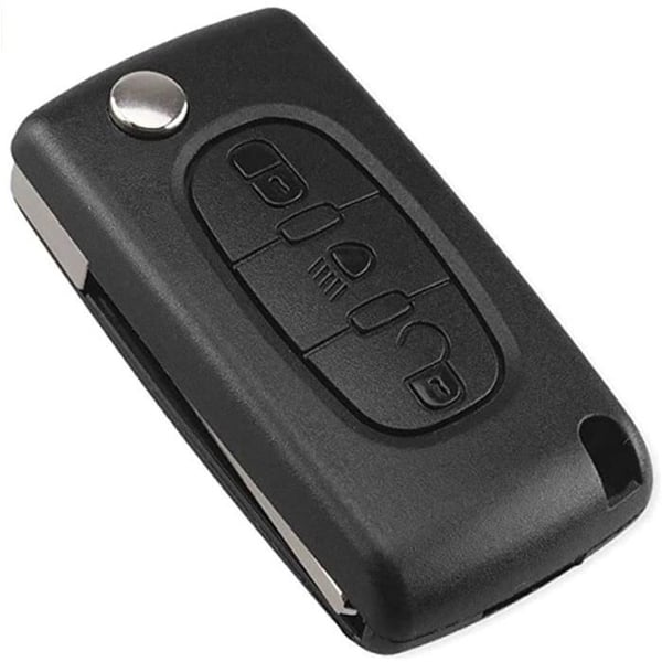 3-knappars Trunk Key Shell kompatibel CE0536 Folding Flip Key för Peugeot 207 307 308 407 408 3008 5008 Citroen C2 C3 C4 C5 C6 C