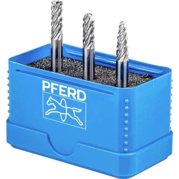 Sæt af stangfræsere - PFERD - 21901406 - Wolframkarbid - Stangdiameter 6 mm - 3 værktøjer