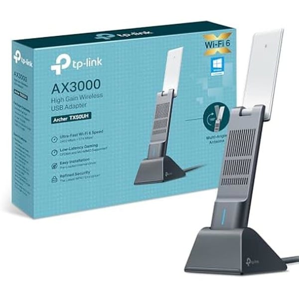Trådlös nätverksadapter - TP-LINK - Archer TX50UH - WiFi 6 - 2402 Mbps - Dubbla antenner