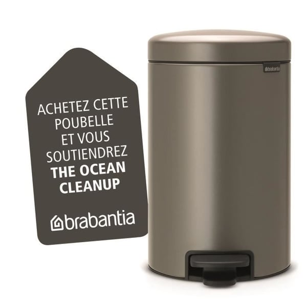 Papperskorg med pedal Newicon 12 l platinum Kod C - Brabantia