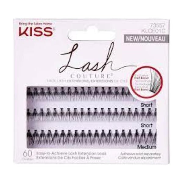 Fejkfransar - KISS LASH COUTURE - Paket med 60 - Naturlig effekt - Platt rot - Lätta