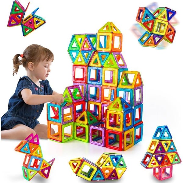 Byggleksaksset - TRISBIFELA - Magnetisk Konstruktion - 38 bitar - Flerfärgad - 3-8 år