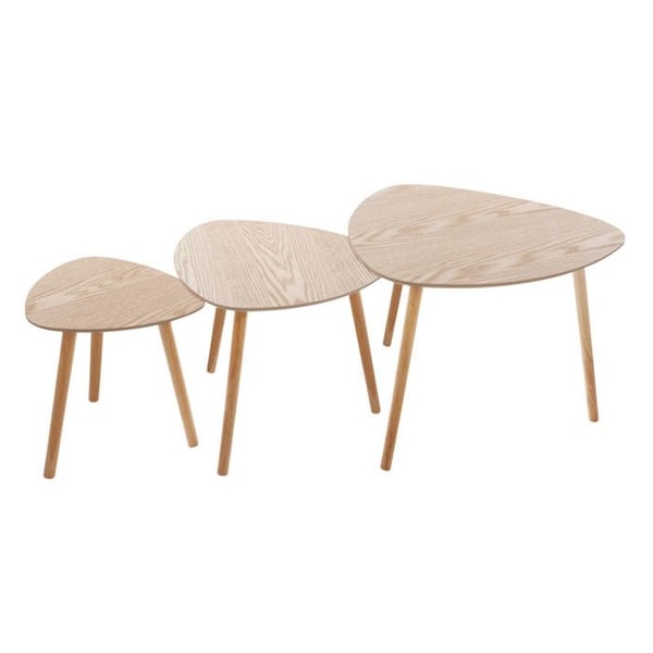 Set med 3 st Miléo Atmosphera häckbord i trä