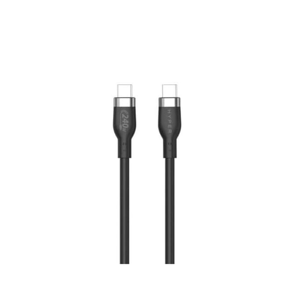 USB-C laddkabel - HYPER - 1 m - Svart - Robust - Hållbar - USB 2.0