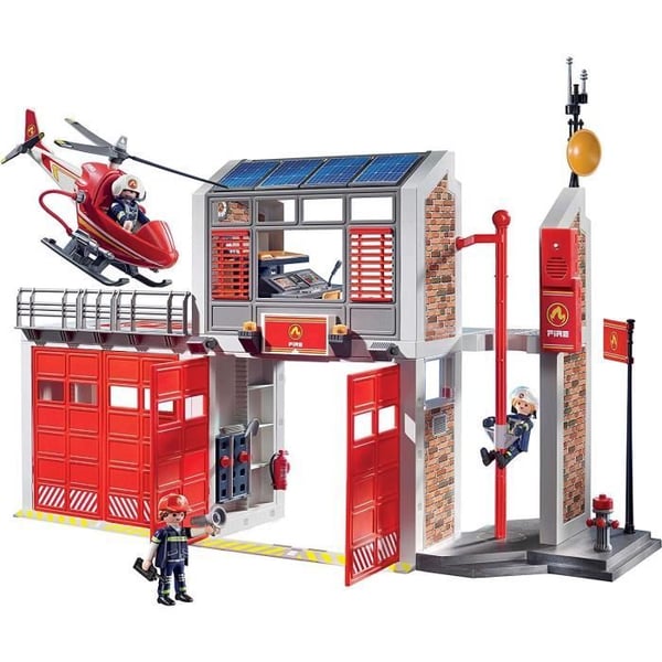 PLAYMOBIL 9462 Brandstation med helikopter, City Action, Mixed, För barn från 4 år och uppåt