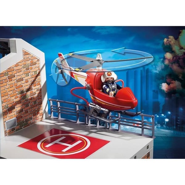 PLAYMOBIL 9462 Brandstation med helikopter, City Action, Mixed, För barn från 4 år och uppåt