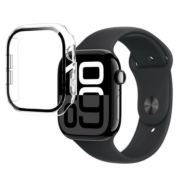 Fodral kompatibelt med Watch 42mm Series 10 - Hårt skyddande fodral med transparent härdat glasskärm Phonillico®