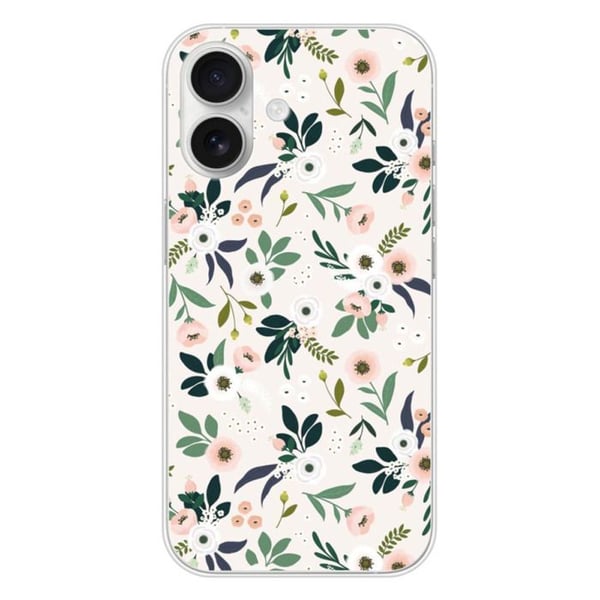 Silikonskal med tryck kompatibel med Apple iPhone 16 Blommor