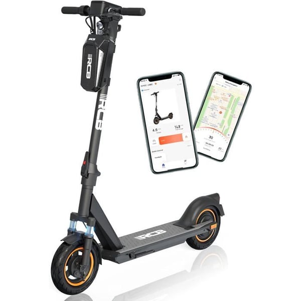 El-scooter EV10Z ABE RCB 350W 36V 11.4Ah Räckvidd 35-40km Däck 10'' Fällbar APP RCB med hängande väska