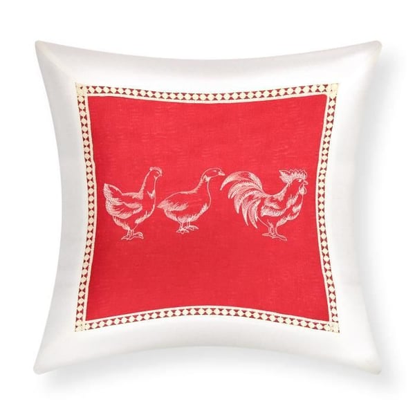 Kuddfodral - AVIZAR - 2-pack - 40x40 cm - Broderad Gås - Lantlig Stil